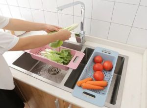 Rổ gác bồn rửa chén điều chỉnh kích thước co dãn hàng Cao cấp việt nam