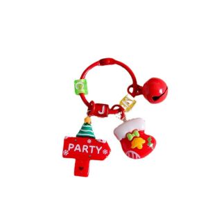 Cute Christmas Series Christmas Keychain Pendant Girl Heart Bag Pendant Kindergarten Christmas Student Gift