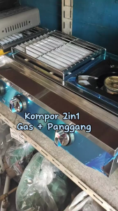 SANEX SN KKP128 Kompor Gas 2IN1 Kompor + Panggangan Bergaransi Resmi SNI BONUS SELANG REGULATOR