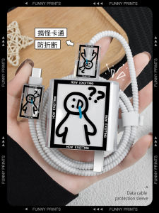 Transparent Protective Case for Realme Neo7/GTNeo6se/GT6 Charging Cable Anti-Breaking Winding Rope Simple Design Digital Accessories