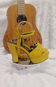 sandal heels double hak tinggi 10cm kode 001
