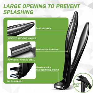 Heany Duty Large Opening Nail Clippers for Seniors Pregnant with Lock Buckle Angled Curve Toenail Clippers for Thick Nails Tool