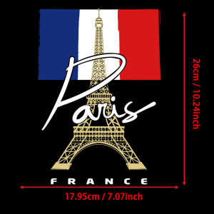 France Paris Tower Design Iron-on Transfer For Clothing DIY Washable T-shirt Thermal Sticker Patches Applique
