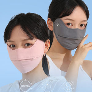 Ice Silk Sunscreen Masks Summer UPF 50+ Womens Light Weight Breathable Adjustable Protective Mask For Outdoor Cycling Running