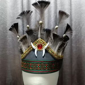 Mahkota Dayak Papua Hias Tulang / Mahkota Dayak Anak & Dewasa