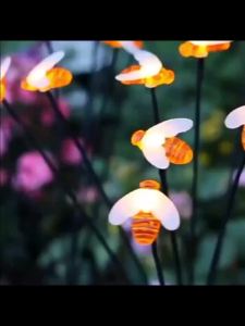 Solar 6/8-Head Bee LED Garden Light Outdoor Waterproof Decorative LightsLandscape Lighting For GardenYardLawnPathwayTerrace