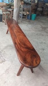 เก้าอี้ไม้พฤกษ์แผ่นเดียว ม้านั่งสนาม ม้านั่งยาว ม้านั่งไม้ เก้าอี้ไม้ เก้าอี้ยาว ม้านั่งกลางแจ้ง เก้าอี้สนาม Bench Chair Wood