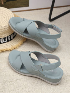 Summer Thick Sole Wedge Mom Shoes Sandals Womens Outdoor Non-Slip Soft Bottom Comfortable Casual Elderly Shoes Plus Size