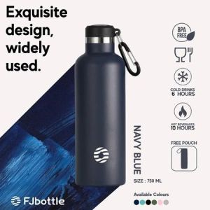 Buyeh-Store Botol Minum Tumbler Olahraga Stainless Steel 750ML Dengan Gantungan