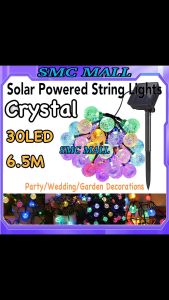 Crystal 6.5 Meter 30 LED Solar Waterproof with Cord Christmas Lights Outdoor Home Decoration Solar Led String