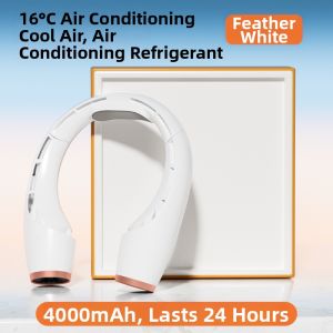 Portable Neck Fan USB Rechargeable Mini Air Conditioning No Leaf Cooling Personal Fan Fresh Style for Everyone Summer Essential