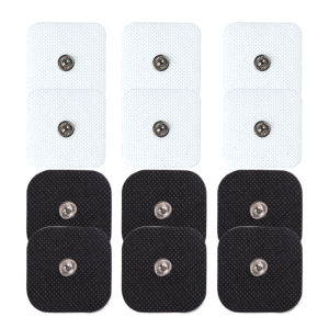 10/20/30pcs Non-woven Electrode Pads 4x4cm Snap On Replacement For Tens Acupuncture Digital Machine Slimming Massager Therapy