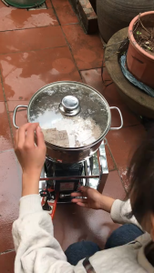 Máy xay thịt làm giò chả công suất 1100w nồi 24cm tặng kèm lưỡi làm ruốc