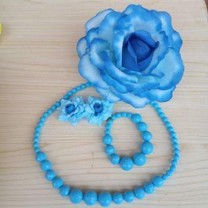 เซ็ท 1 ชุด เครื่องประดับทองกวาดอกกุกลาบ เครื่องประดับแฟชั่นนางรำ เครื่องประดับผู้หญิงสีสันสดใส งานผลิดพรอ้มส่ง