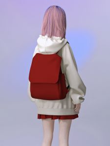 YONAIGA+ Original Minimalist INS Double Shoulder Bag for Women High School and Junior High Students Computer Backpack