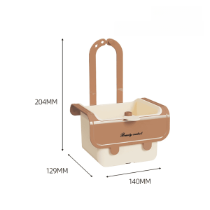 Drain Basket Press Type Kitchen Sink Vegetable Washing Filter Basket Multi-Function Storage Rack Hanging Bag Kitchen Storage