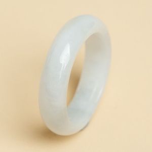 TIMESWIND Natural Jade Smooth Green Lucky Simple Women Ring Y1R