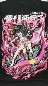 Kaos Anime Kimetsu no Yaiba: Desain T-shirt Nezuko Kamado Berserk Mode