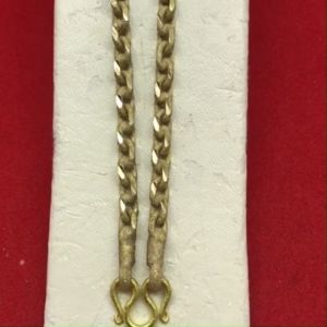 สร้อยคองานดิบทองเหลืองลายโซ่คตกิตพ่นทรายตัดลาย ความยาว 20 นิ้ว งานดิบไม่ได้ชุบ ทองเหลืองโบราณ ใส่อาบน้ำได้ พร้อมส่ง