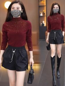 เสื้อเชิ้ตแขนยาวผู้หญิงหนา อบอุ่น ทรงหลวม ปกปิดหน้าท้อง ทรงสลิม แฟชั่นฤดูใบไม้ร่วง/ฤดูหนาว เสื้อชั้นในสำหรับคุณแม่