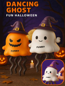 Magical dancing ghost pumpkin Halloween party decoration gift Childrens wind-up toy Dancing ghost pumpkin baby Halloween gift