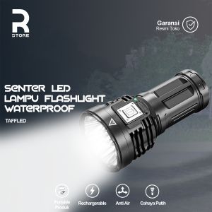 Senter LED 60 Watt + 20 Watt Xenon Senter Led 5 Mode LED Multi-fungsi Luar Ruangan Lampu Terang Octa-core Senter Led Jarak Jauh USB Isi Ulang Daya - SENTER LED Senter Outdoor Super Terang - Lazada