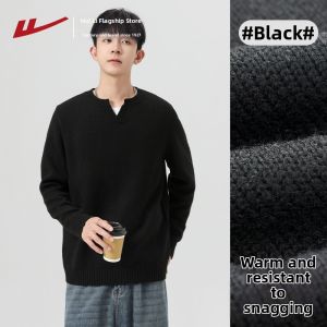 Warrior | New Season V-neck Trendy Lazy Pure Color Knitted Sweater
