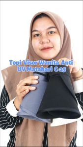 RUIMO TOPI Visor C-25 Olahraga Wanita Motif POLOS  Anti UV dengan Pengaturan Elastis -
