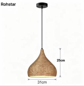 【COD&Ready&Free bulb】Rohstar Loft Retro Chandelier American Restaurant Hotel Project Rope light.