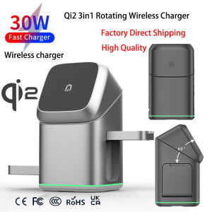 3 in 1 15W Qi2 Foldable Stand Charging Station for Samsung iPhone Multi-Function Magnetic Wireless Phone Charger