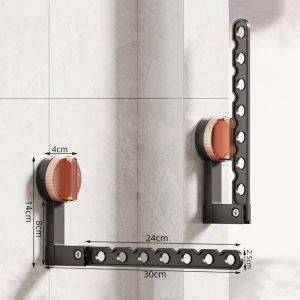 Suction Cup Indoor Outdoor Folding Clotheslines Wall Mounted Bathroom Clothes Drying Rack Portable Clothes Hangers Hook Storage