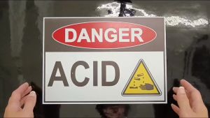 Safety Signage . DANGER ACID