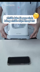 Bàn ùi  bàn là hơi nước mini Kaiyo Nhật Bản kích thước 17 x 7.1 x 14cm nặng 700g hộp chứa nước 160ml sx tại Trung Quốc