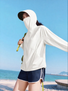 Beneunder | Womens Loose Ice Silk Sun Protection Outerwear Breathable Skin Shirt Long Sleeve Zipper Closure Outdoor Coat