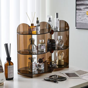 Acrylic Transparent Storage Rack Coffee Cups and Perfume Display Stand Cosmetics Storage Racks Bathroom and Bedroom Organizer