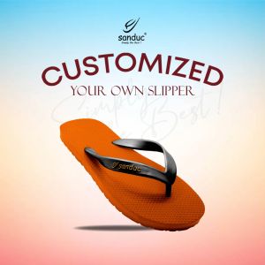Sanduc Getah SR Lelaki Mix & Match Selipar Orange Warna Oren 8 Warna