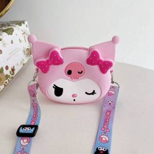 Sanrio | Kuromi Coin Purse Cartoon Silicone Bag Accessory Bag Travel Carrying Bag