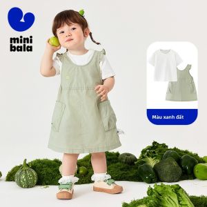 MINI BALA | Bộ Đồ Romper Bé Gái Cotton Thoáng Mát Mùa Hè