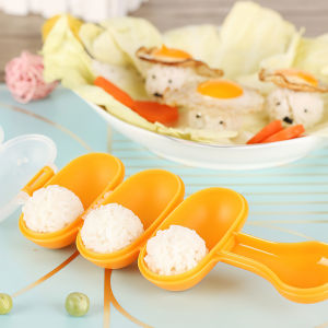 Bộ khuôn lắc cơm tạo hình cơm nắm cho bé ăn dặm kèm thìa - SHOPER