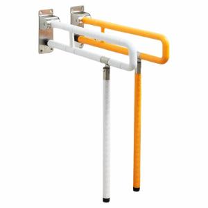 Elderly Support Bathroom Toilet Grab Bar Folding Wall-Mounted ABS Stainless Steel