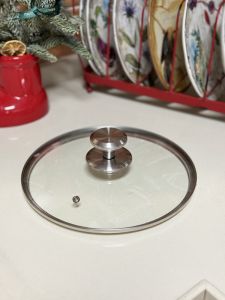 Wide Edge 304 Stainless Steel Tempered Glass Pot Lid Visual Kitchen Cooking Utensil for Stove Top Pressure Cooker