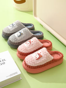 MONLEYTA | Dép bông dày ấm áp mùa đông cho nam và nữ đi trong nhà chống trượt đế dày lông cừu cặp đôi dép bốt mùa đông