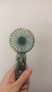 2025 25000mAh Transparent Longlife Mini Fan Rechargeable for School with Light for Kids Electric Fan