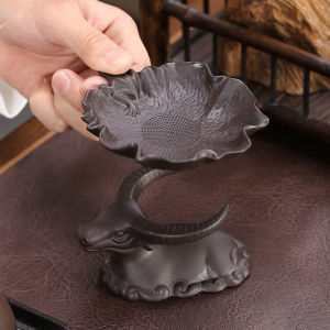Purple Sand Tea Funnel Creative Tea Strainer Kung Fu Tea Utensils Ceramic Filter Bucket Tea Tray Pouring Tea Cow Tea Ornaments Ornaments