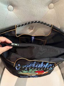 Nylon Ball Chain Inner Bag Embroidered Zipper Womens Cosmetic Bag Coin Storage Small Handbag Soft Foldable Handheld Bag