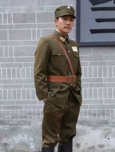 National Officer Uniform Collar Stand up Linghu Military Academy Uniform American Style Officer Clothing Republic of China Army Performance Costume