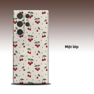Ốp Lưng Điện Thoại Samsung Galaxy S26 S25 S24 A56 A36 Cao Cấp Họa Tiết Cherry Cổ Điển Bảo Vệ Toàn Diện Hai Lớp Chống Sốc Chống Xước Chất Liệu TPU Mềm