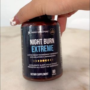 Night Burn Extreme - Fat Loss Supplement Weight Loss Support While Sleeping Metabolism Boost + Sleep Support (60 Caps)