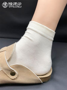White Cotton Womens Socks 2025 New Style Autumn Season Pure Cotton Short Socks No-Cuff Antibacterial Ladies Autumn Style