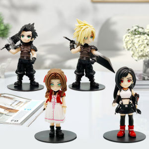 Bandai | Final Fantasy VII Rebirth Merchandise Q Chocobo Figures of Tifa Zack Cloud and Aerith Plush Toys and Keychain Gifts